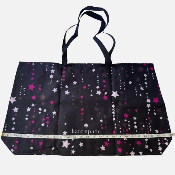NWOT Kate Spade Black & Pink Star Pattern Tote - Picture 3 of 5